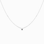 La Brune & La Blonde - Collier - Or Blanc & Diamant noir