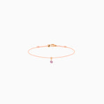 La Brune & La Blonde - Bracelet - Or Rose & Saphir Rose