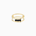 La Brune & La Blonde - Bague - Or jaune & diamants noirs