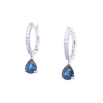 Femme Adorée - Boucles d'Oreilles - Or Blanc, Saphirs & Diamants