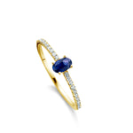 Beheyt - Bague - Or Jaune, Saphir Bleu & Diamants