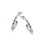 Beheyt - Boucles d'oreilles - Créoles - Or Blanc, Saphirs & Diamants