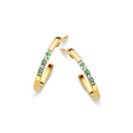 Beheyt - Boucles d'Oreilles - Or Jaune, Emeraudes & Diamants