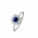 Beheyt - Bague - Or Blanc, Saphir & Diamants