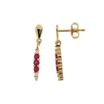 Beheyt - Boucles d'oreilles - Or Jaune, Rubis & Diamants