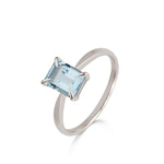Beheyt - Bague - Or Blanc & Topaze