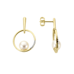 Beheyt - Boucles d'oreilles - Or jaune, perles & diamants