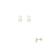 Beheyt - Boucles d'oreilles - Or Jaune & perles