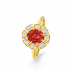 Beheyt - Bague - Or jaune, rubis & diamants