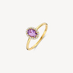 Blush - Bague - Zirconiums & améthyste