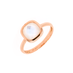 Femme Adorée - Bague - Or Rose & Pierre Semi-Précieuse