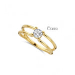Aucielle - Bague - Or Jaune & Zirconium
