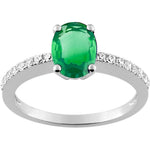 Robbez - Bague - Or Blanc, Emeraude & Diamants