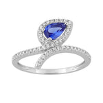 Robbez - Bague - Or blanc, saphir & diamants