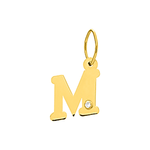 Robbez - Pendentif - Lettre - Or Jaune & diamant