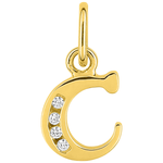 Robbez - Pendentif - Lettre - Or Jaune