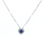 Elisabeth B - Collier - Or blanc, saphir & diamants
