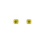 Valcke - Boucles d'Oreilles - Or Jaune, Péridot & Diamants