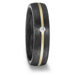 Titan Factory - Bague - Or jaune, carbone & diamant