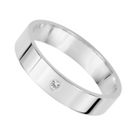 Robbez - Bague - Alliance - Or blanc & diamant