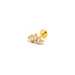 Aucielle - Piercing - Or jaune & zirconium