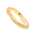Création - Bague - Alliance - Or Jaune & Diamants