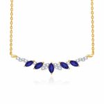 Aurum Adamas - Collier - Or jaune, saphirs & diamants
