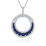 Aurum Adamas - Collier - Or blanc, saphirs & diamants