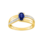 Robbez - Bague - Or Jaune, diamants & Saphir