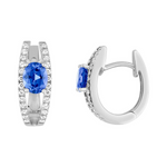 Robbez - Boucles d'oreilles - Or blanc, saphirs & diamants