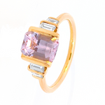 Création - Bague - Or Jaune - Morganite - Diamants