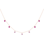 La Brune & La Blonde - Collier - Or Rose & Pierres Précieuses
