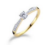 J&A 1970 - Bague - Bicolore - Solitaire accompagné