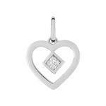 Robbez - Pendentif - Or blanc & diamant