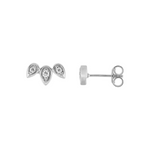 Robbez - Boucle d'Oreille - Or Blanc & Zirconiums