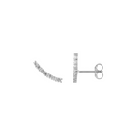 Robbez - Boucle d'Oreille - Or Blanc & Zirconiums