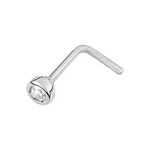 Robbez - Piercing Nez - Or Blanc & Zirconium