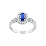 Robbez - Bague - Or Blanc, Saphir & Diamants