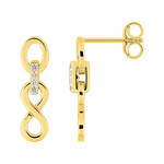 Robbez - Boucles d'Oreilles - Or jaune & zirconiums