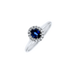 Femme Adorée - Bague - Or blanc, saphir et diamants