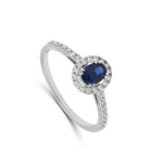 Femme Adorée - Bague - Or blanc, saphir et diamants