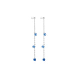 La Brune & La Blonde - Boucles d'oreilles - Or Blanc & Saphirs