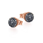 LeCarré - Boucles d'Oreilles - Or Rose & Diamants Noirs