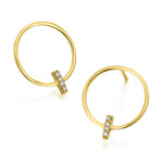 LeCarré - Boucles d'Oreilles - Or Jaune & Diamants