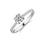 Pigou - Bague - Or blanc & zirconium