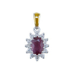 J&A 1970 - Pendentif - Or Bicolore & Rubis
