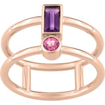Robbez - Bague - Or Rose, Améthyste & Tourmaline