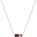 Robbez - Collier - Or Rose, Améthyste & Tourmaline