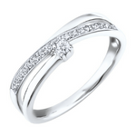 J&A 1970 - Bague - Or Blanc & Diamants