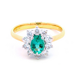 J&A 1970 - Bague - Or Bicolore - Panier Emeraude